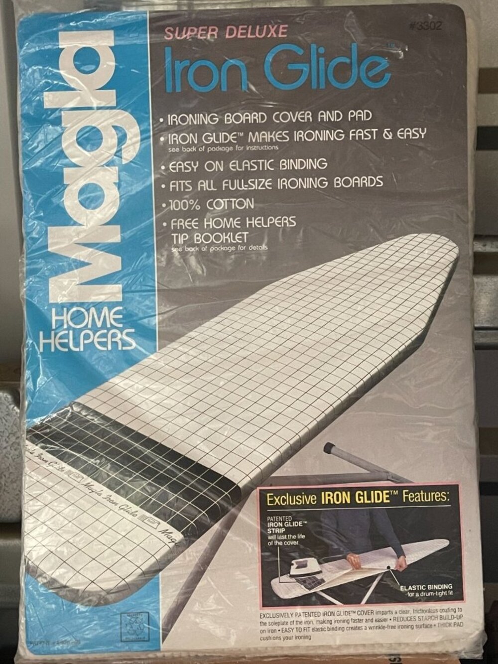 NEW Magla Cotton Super‎ Deluxe Iron Glide Ironing Cover & Pad NOS